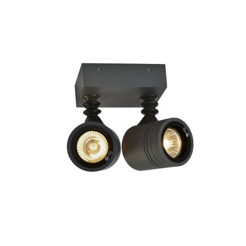 SLV myra wandarmatuur 2 spots 2xgu10 antraciet 233095 - Slv 233095 1 h rgb - 11003403