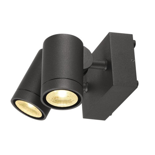 SLV HELIA wandlamp, zand-antraciet , 2x8W led, 3000 k - Slv 233255 1 h rgb - 20029375
