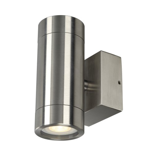 SLV ASTINA STEEL GU 10, wandarmatuur, rond, inox 304 - Slv 233302 1 h rgb - 20029376