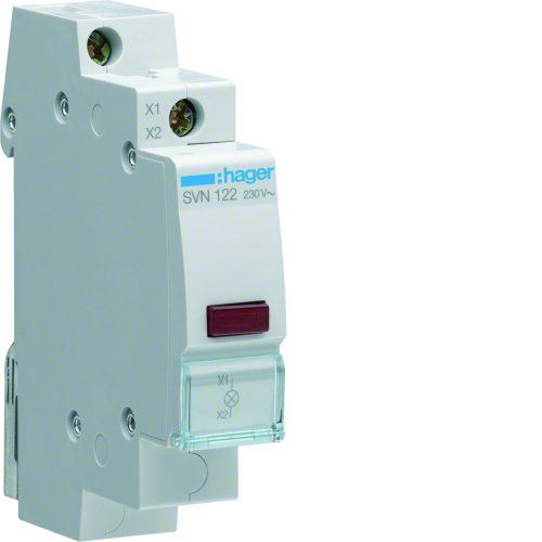 HAGER signaalmodule rood 230v SVN122 - Svn122 - 11003960