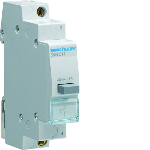 HAGER pulsdrukker 1m 16a 230vac SVN311 - Svn311 - 11004765