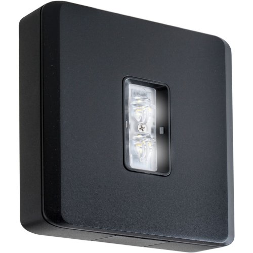 ABB VanLien Centraal 2 watt, 220 volt zwart wand- opbouw led armatuur + controlebo - Vanlien evago cso zwart 1400 - 20127986