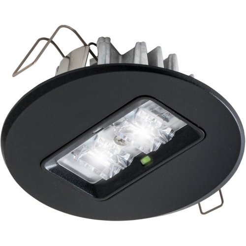 ABB VanLien Decentraal 2 watt rond zwart continu inbouw led armatuur, inclusief co - Vanlien evago rdli zwart 1409 - 20128412