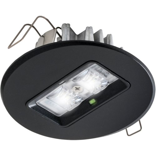 ABB VanLien Decentraal 2 watt, rond zwart continu in bouw led armatuur, inclusief  - Vanlien evago rdlix zwart 1417 - 20128477