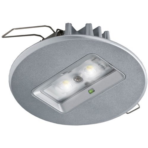ABB VanLien Decentraal 2 watt rond aluminium kleurig continu inbouw led armatuur,  - Vanlien evago rdwi alu 1336 - 20128054