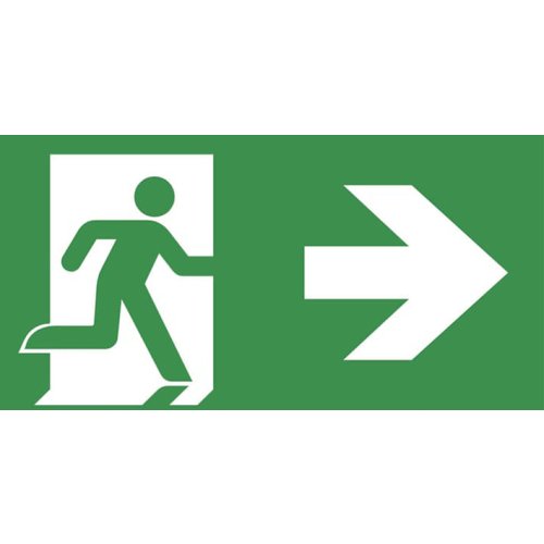VAN LIEN pictogram vluchtroute rechtsaf ts275/52 iso - Vanlien pictogram iso nur 7159 - 11011132