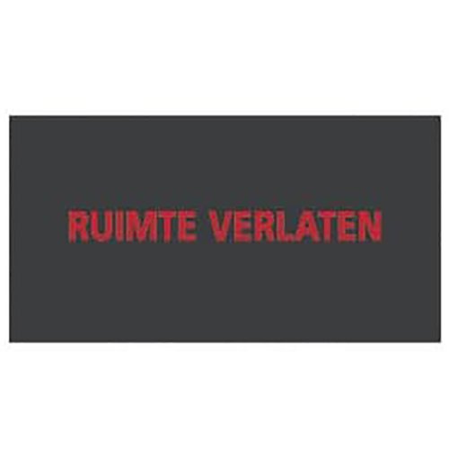 ABB VanLien Zwarte tekstplaat met rode letters voor de serie LUTO, tekst is alleen - Vanlien pictogram rtp1 7107 - 20128191