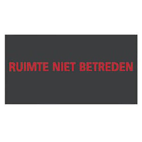 ABB VanLien Zwarte tekstplaat met rode letters voor de serie LUTO, tekst is alleen - Vanlien pictogram tp2 7108 - 20128192