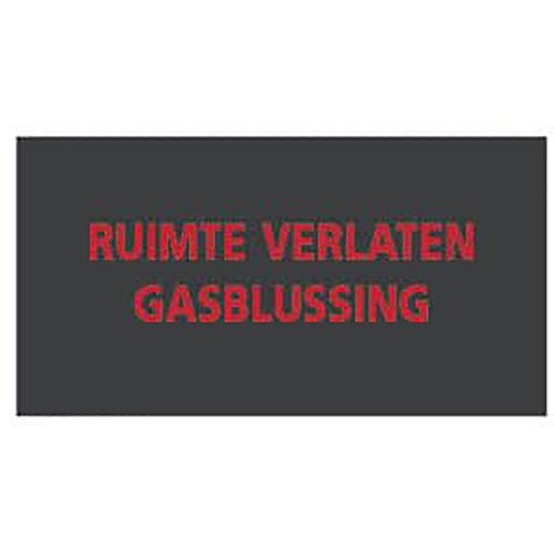ABB VanLien Zwarte tekstplaat met rode letters voor  de serie LUTO, tekst alleen z - Vanlien pictogram tp3 7109 - 20128194