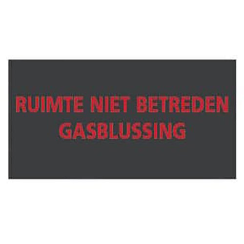 ABB VanLien Zwarte tekstplaat met rode letter voor  de serie LUTOs tekst is alleen - Vanlien pictogram tp4 7110 - 20128193