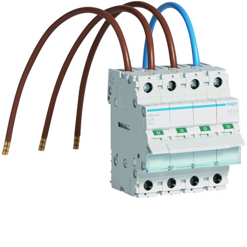 HAGER uitbreidingsset hoofdschakelaar 40a 4p VK11SH - Vk11sh - 8411660