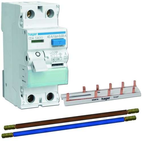 HAGER aardlekschakelaar 2-polig 40a VKS151S - Vks151s - 11005083
