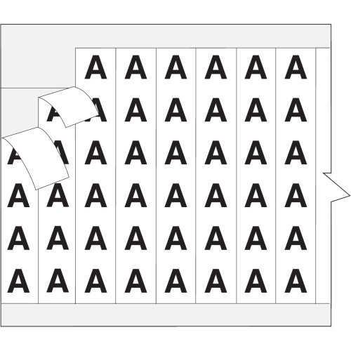 BRADY marker zwart op wit 38x6,35mm a25st WM-0-9-PK - Wire marker card diagram - 11010130