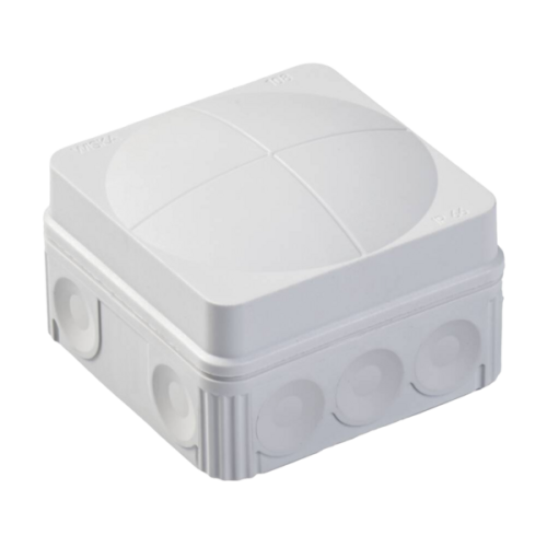 Wiska Kunststof kabeldoos 76x76x51mm, membraaninvoer: 10 zij 2 onder, grijs - Wiska kabeldozen combi 108 leeg 560085 - 20148908