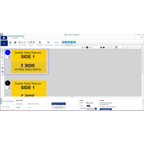 Brady Workstation Productidentificatie en draadmarkering Software Suit - Workstation permasleeve screen v02 - 11001194