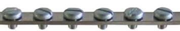 aardrail met m6 boutjes (54 x M6 63A 12x3x1000) - Z4002 - Z4002