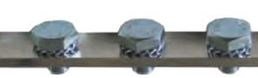 aardrail met m8 boutjes (40 x M8 100A 15x4x1000) - Z4003 - Z4003