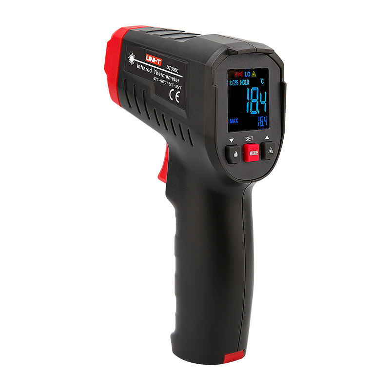 UNI-T Infrarood thermometer -50&deg;C tot 500&deg;C&nbsp;&nbsp; D:S = 12:1 - Ut306c 1 - 20037384