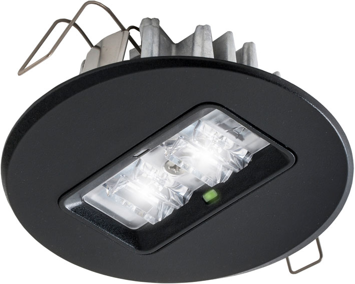 ABB VanLien Decentraal 2 watt rond zwart continu inbouw led armatuur, inclusief co - Vanlien evago rdli zwart 1409 - 20128412