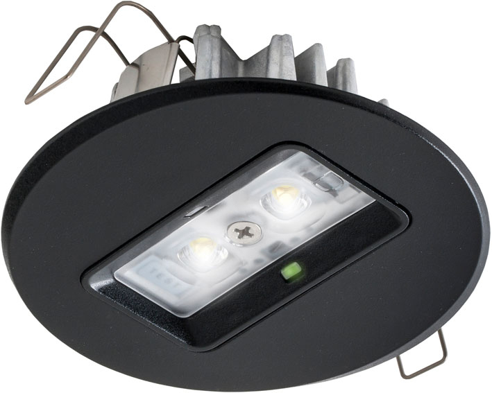 ABB VanLien Decentraal 2 watt, rond zwart continu inbouw led armatuur, + DALI-2 mo - Vanlien evago rdwi zwart 1413 - 20128415