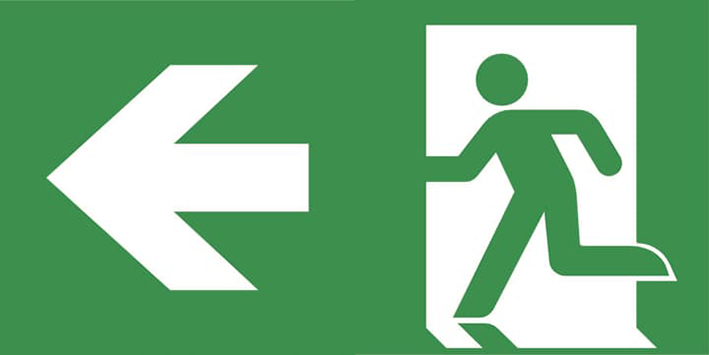 ABB VanLien Pictogramfolie voor de serie Optilux, aanduiding voor vluchtroute link - Vanlien pictogram iso nul 7161 - 20128172