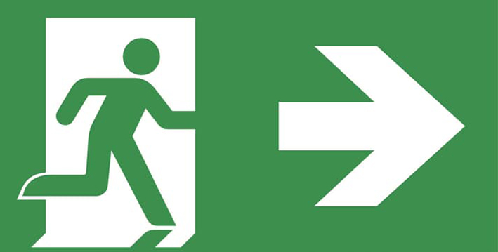 VAN LIEN pictogram vluchtroute rechtsaf P 52 - Vanlien pictogram iso nur 7159 - 9264970